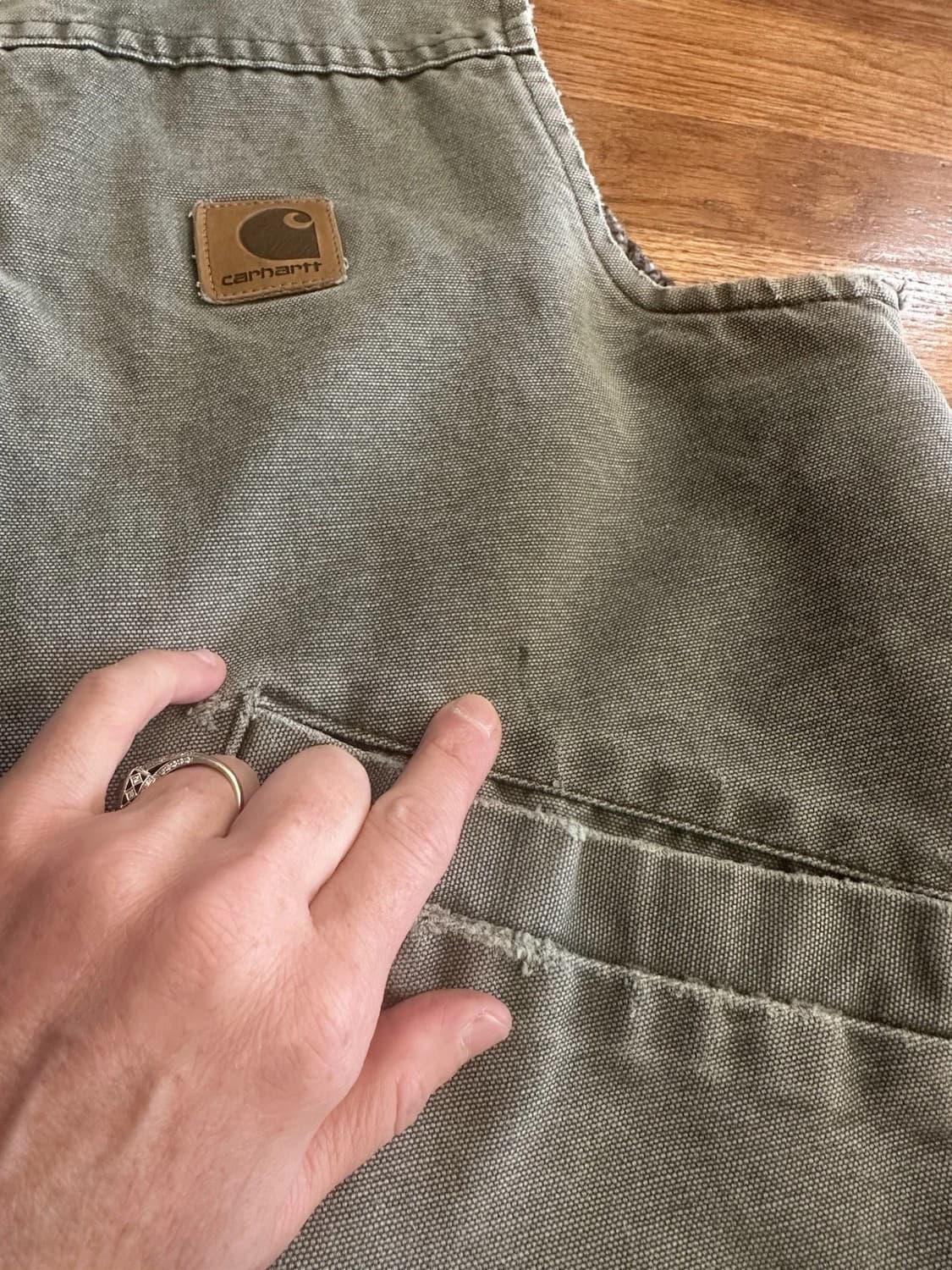 90s 빈티지 칼하트 판넬 리버시블 플리스 베스트 L 상품이미지7