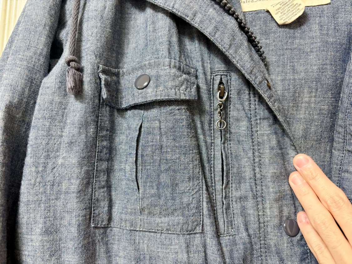 폴로 데님앤서플라이 샴브레이 코튼 후디점퍼 자켓 상품이미지7