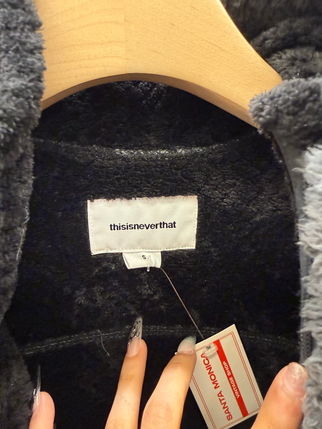 디스이즈네버댓 스몰로고 그레이 플리스 집업 U995 상품이미지5