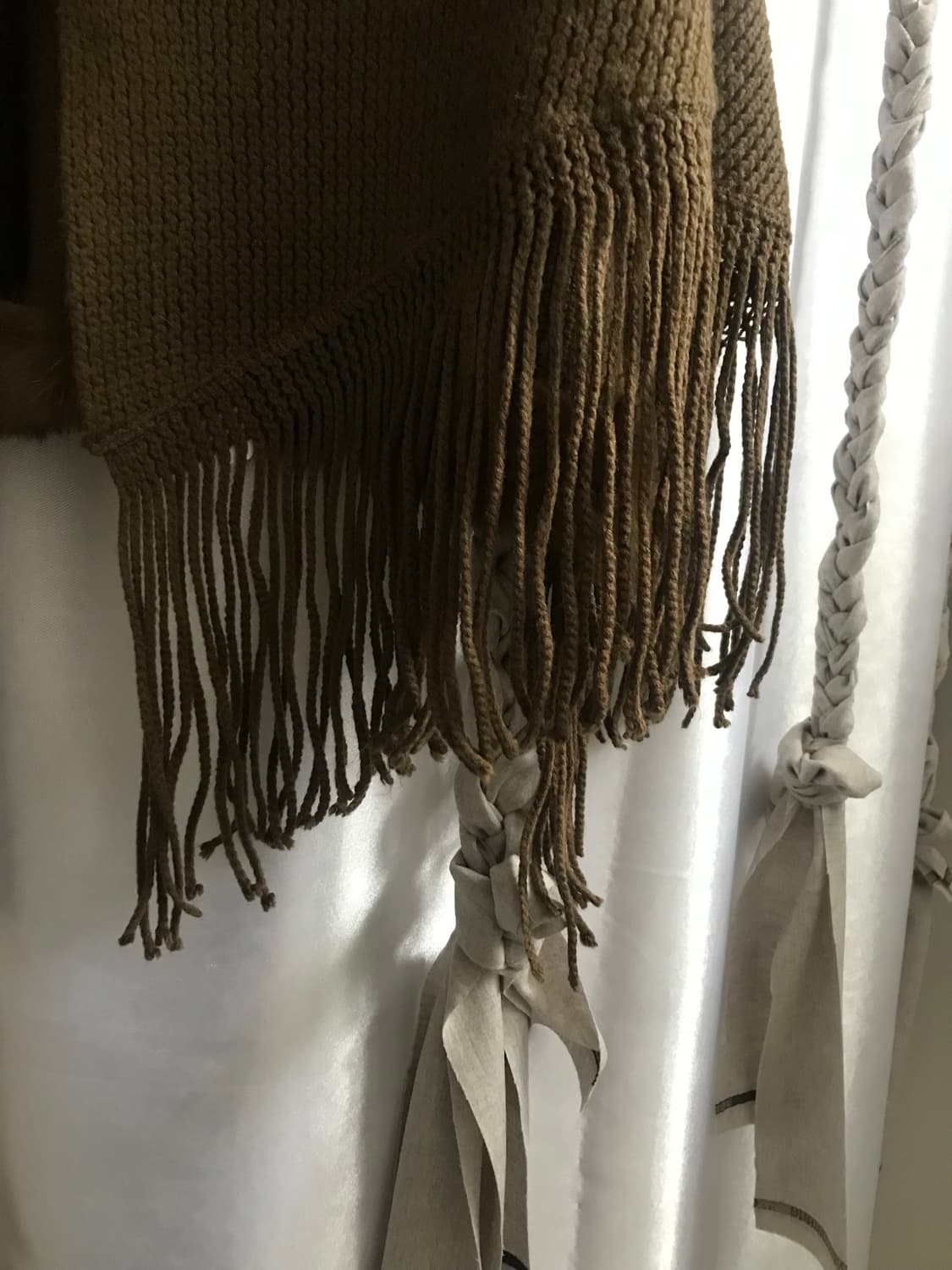 vintage brown fur tassle cape 상품이미지6