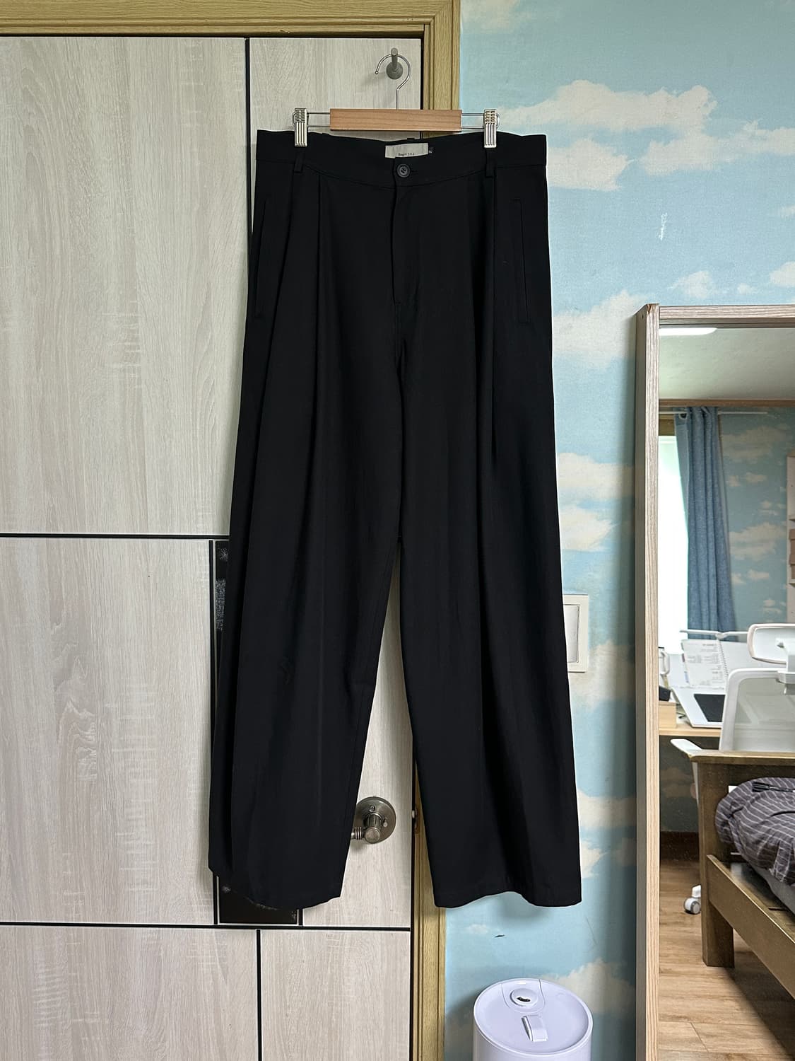 (2) 비긴202 워시드 코튼 도비 팬츠 [워시드 블랙] 상품이미지2