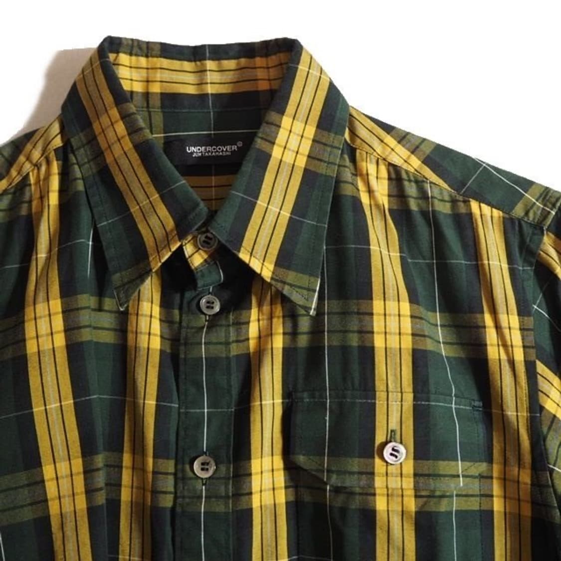 undercover shirt 언더커버 포켓 하프 체크 셔츠 상품이미지2