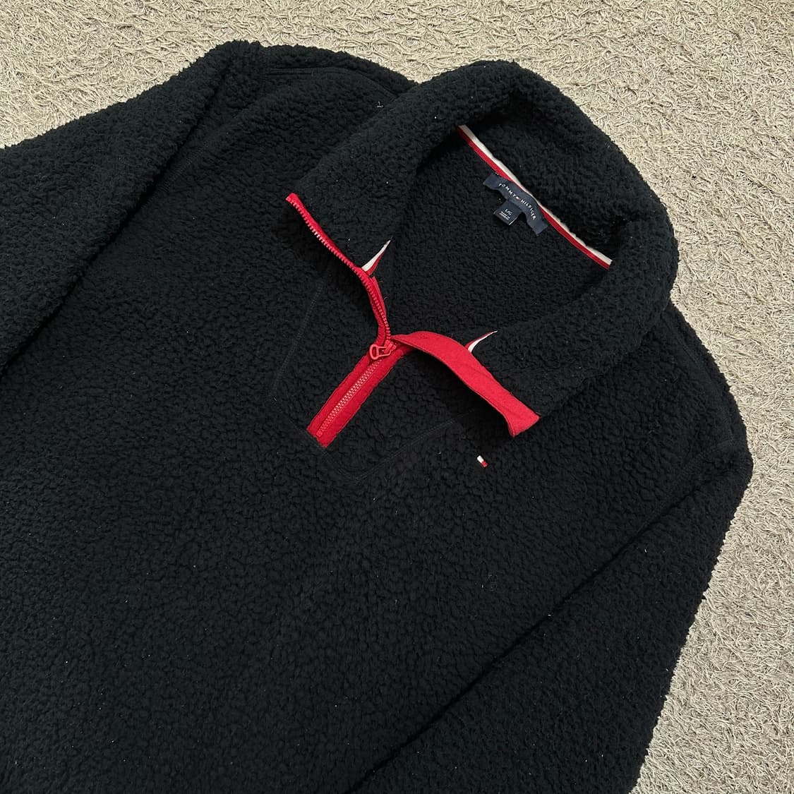 [105] 타미힐피거 양털반집업맨투맨 상품이미지1