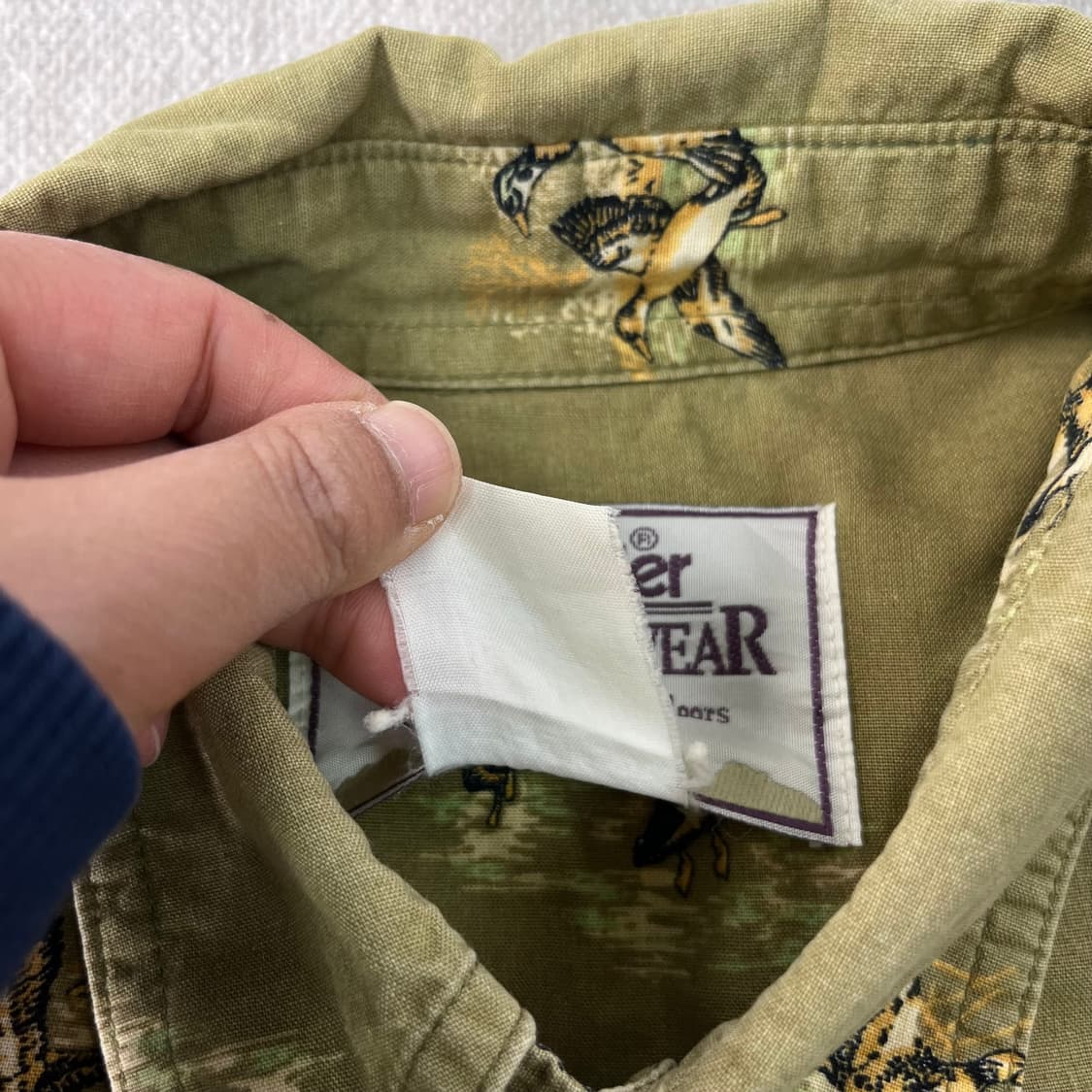 105 90s 랭글러 천둥오리 패턴 코튼 셔츠 상품이미지5