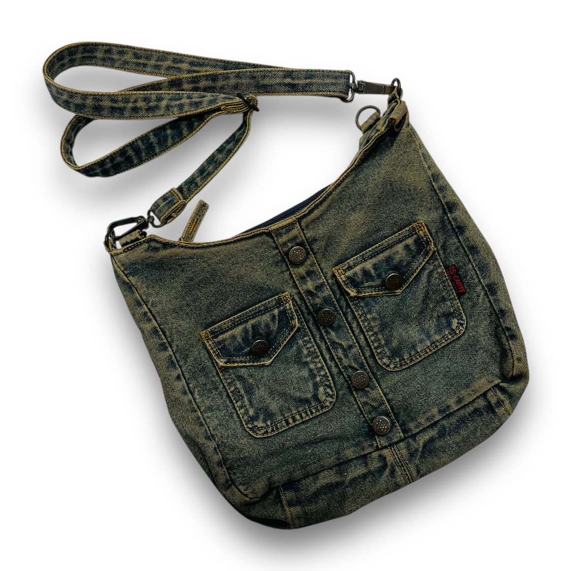 ES-CARTE y2k 다잉 워시드 데님 빈티지 크로스백 상품이미지1