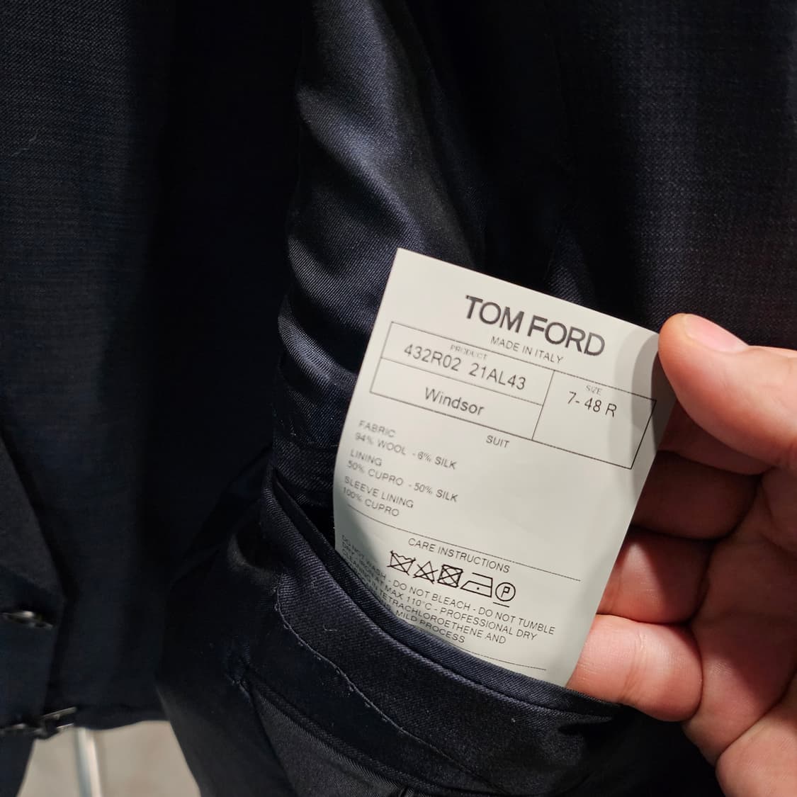 톰포드 네이비 울 실크 윈저 수트 셋업 상품이미지6