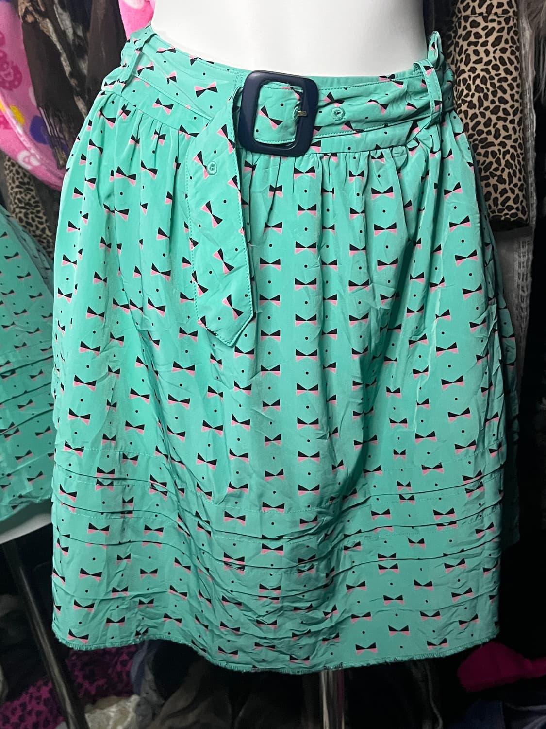 세실맥비 y2k 복고 민트 벨트 스커트 상품이미지2