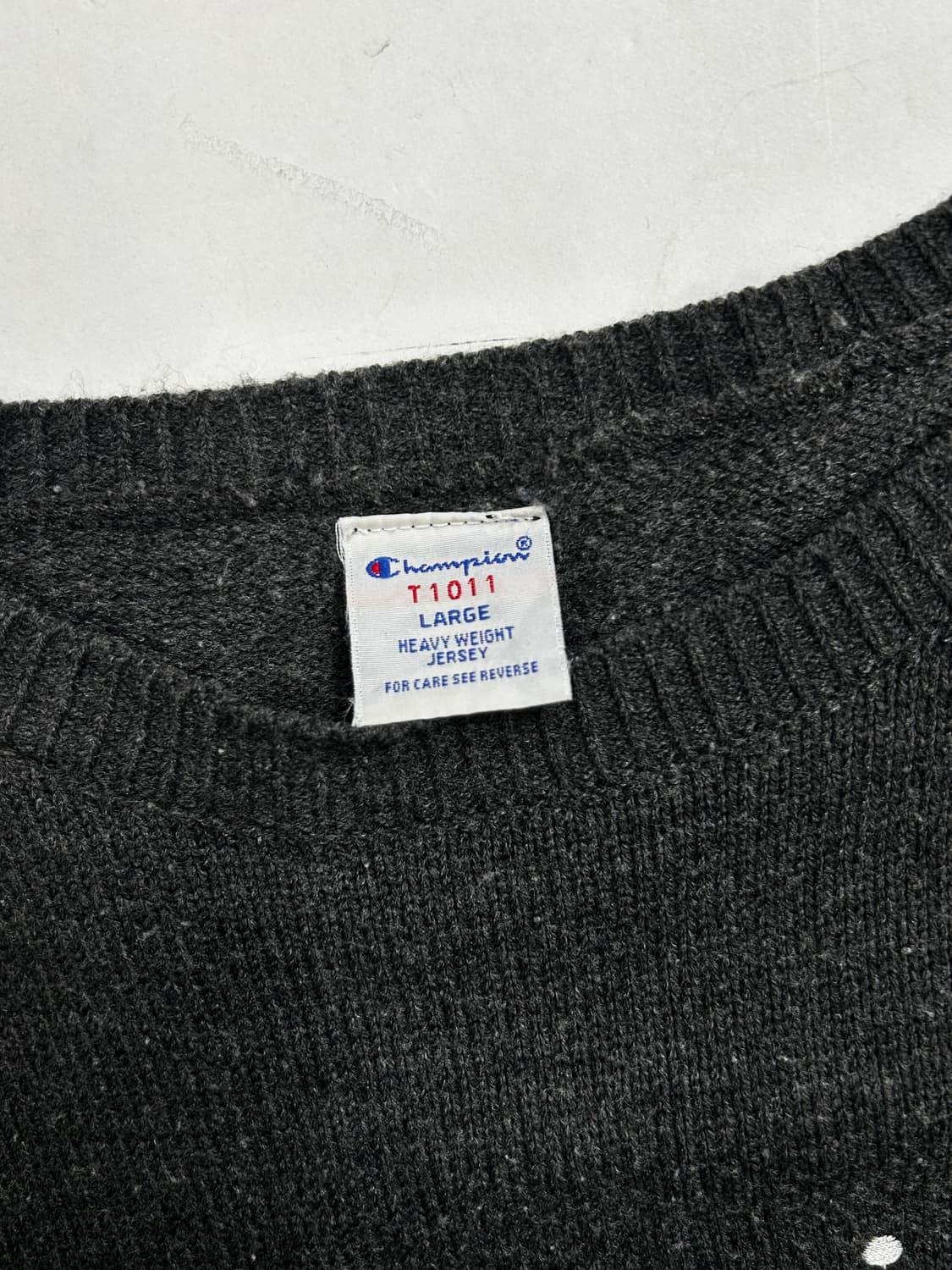 챔피온 빅로고 차콜 니트 L 상품이미지5