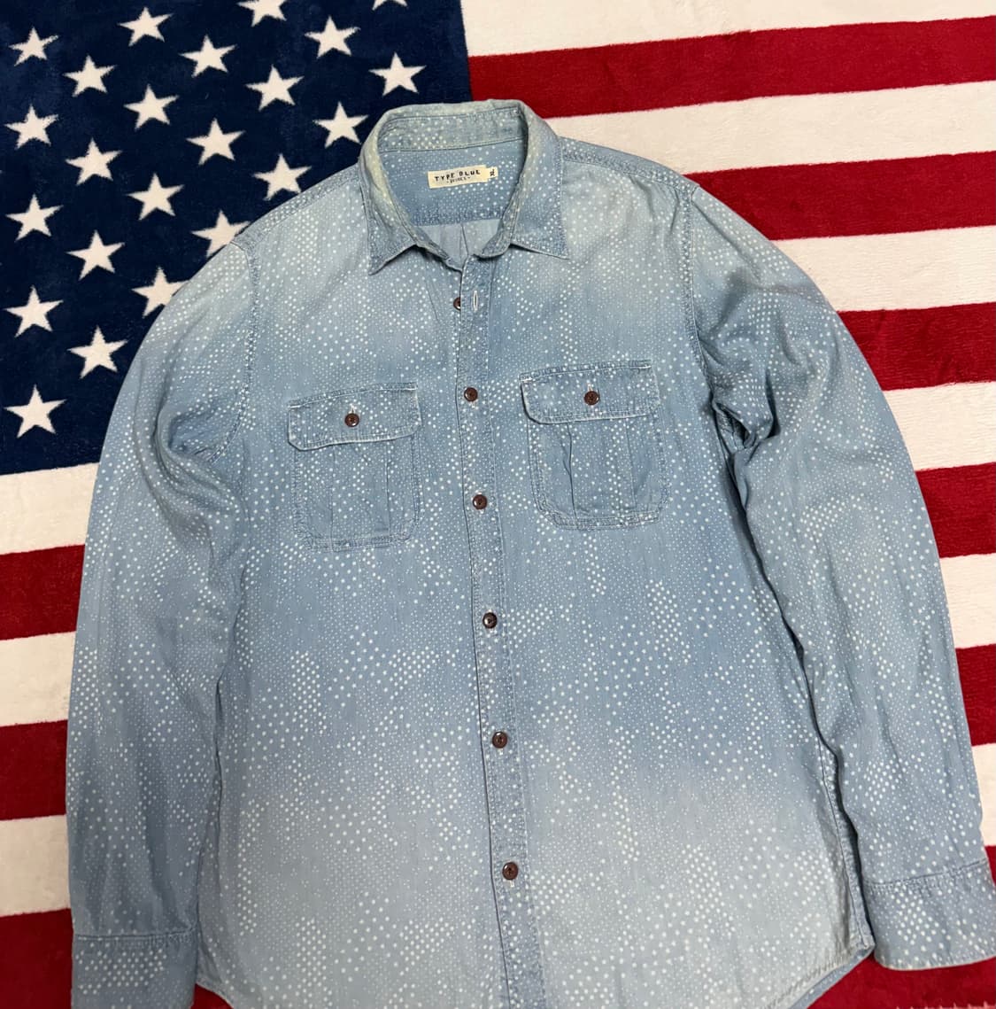 아비렉스 타입블루 패턴데님셔츠 Avirex Type blue shirt 상품이미지6