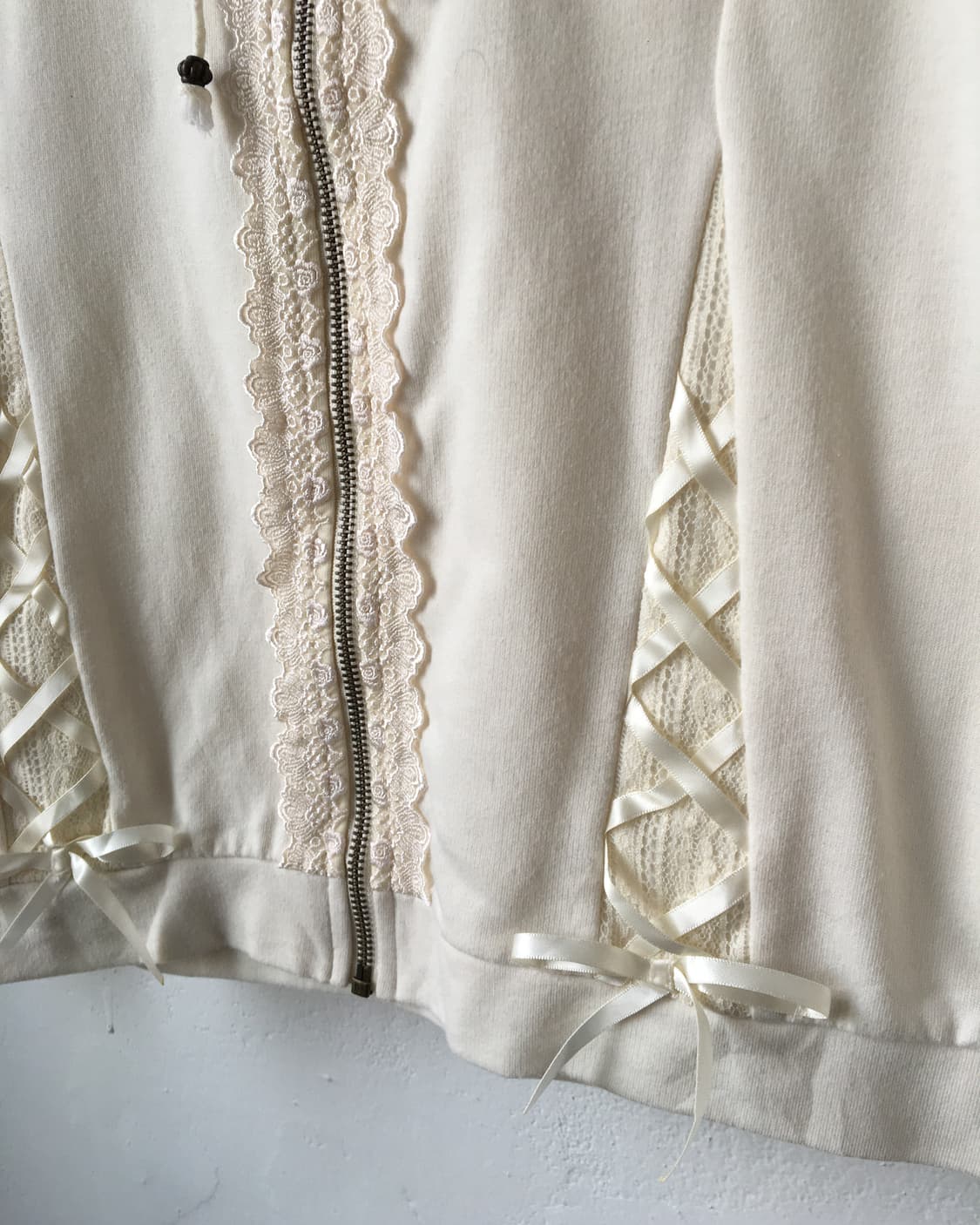 Axes femme lace trimming lace up point h 상품이미지5