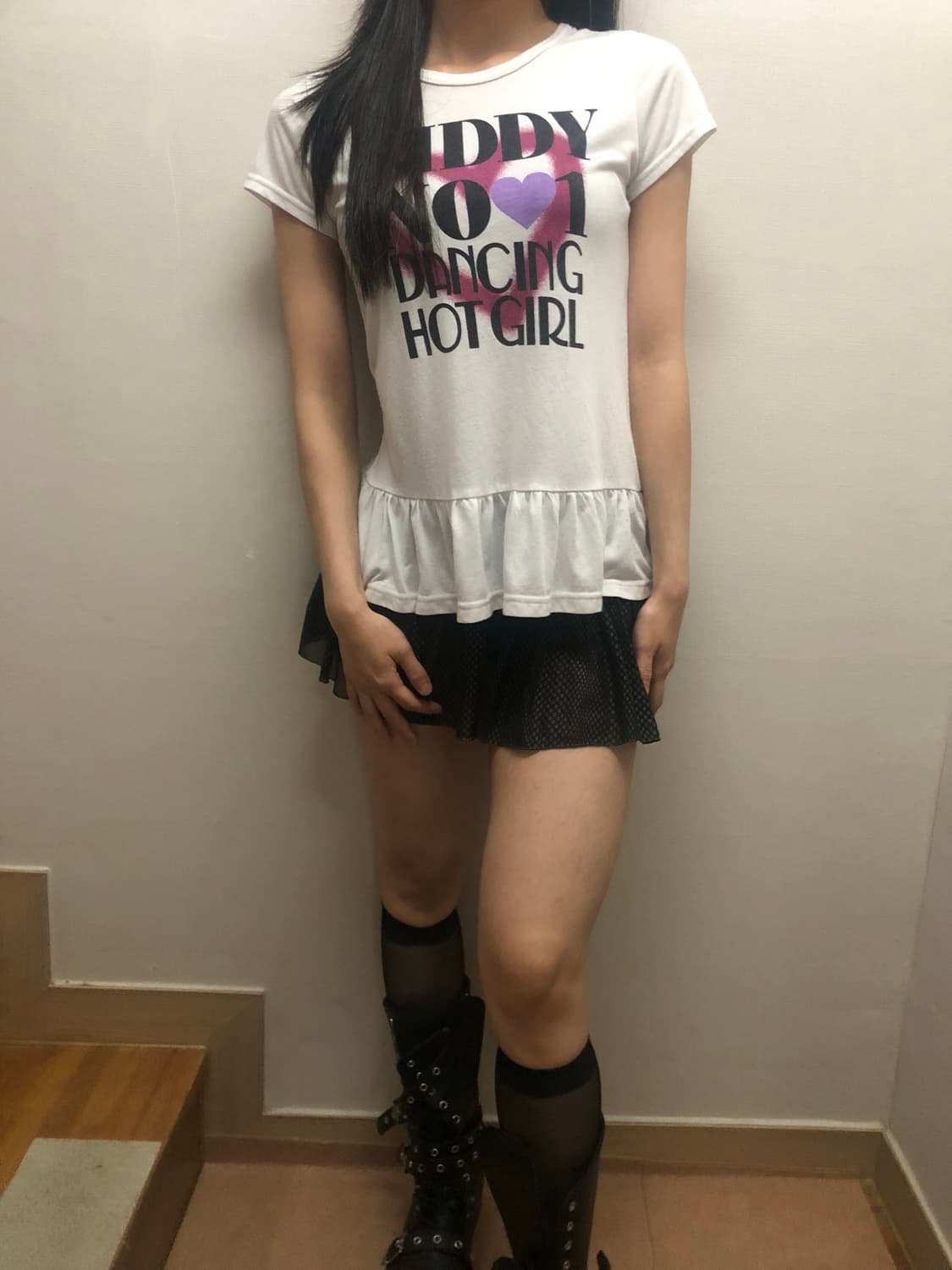 빈티지 화이트 키치 프릴 티셔츠 상품이미지7