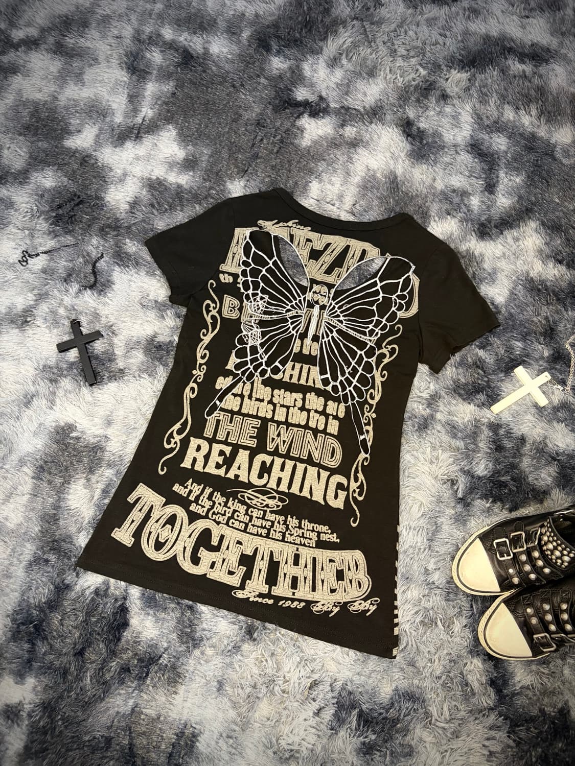 PUNK butterfly web detail short sleeve 상품이미지9