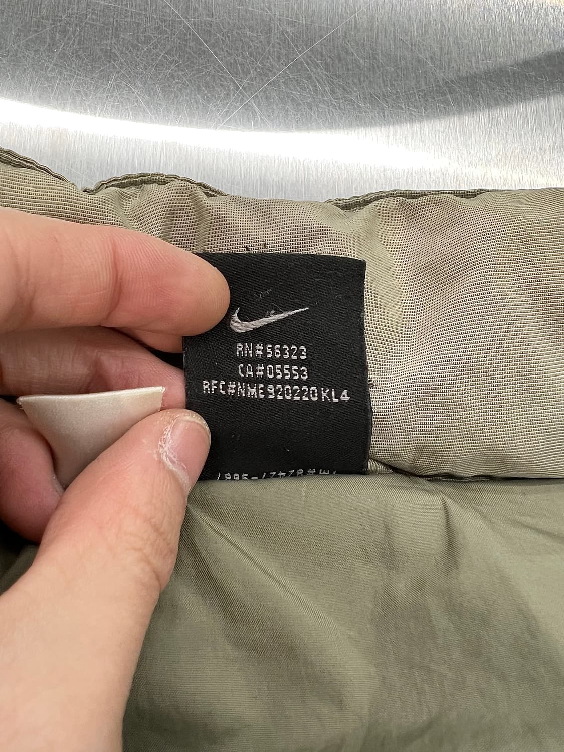 00s 나이키 라이트 그레이 덕다운 백 포켓 블록 패딩 상품이미지8