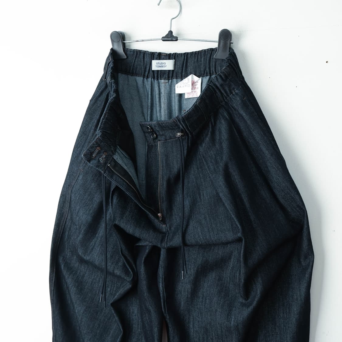 F/스튜디오톰보이 드로우 스트링 와이드 데님 팬츠 상품이미지6