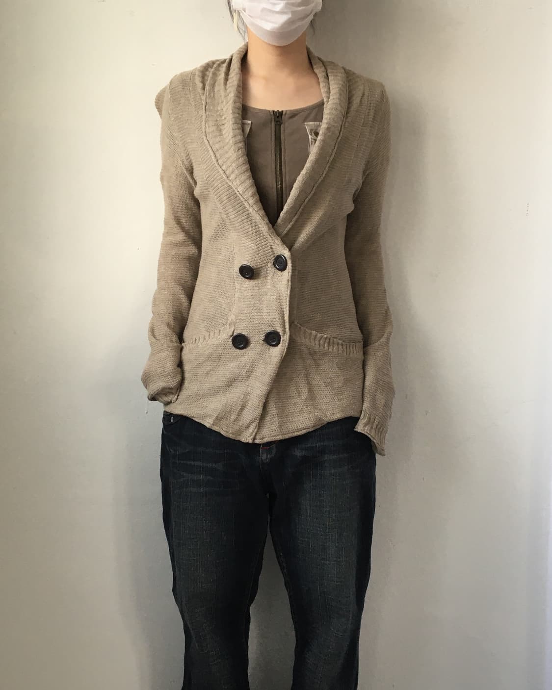 Drape point cardigan 상품이미지1