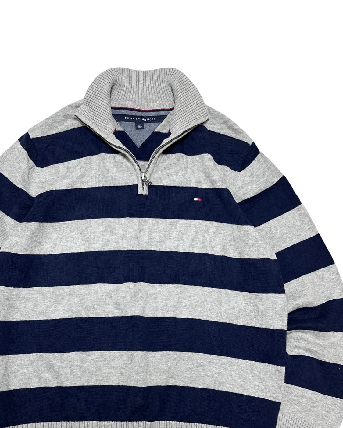 타미힐피거 스트라이프 반집업 니트 상품이미지2