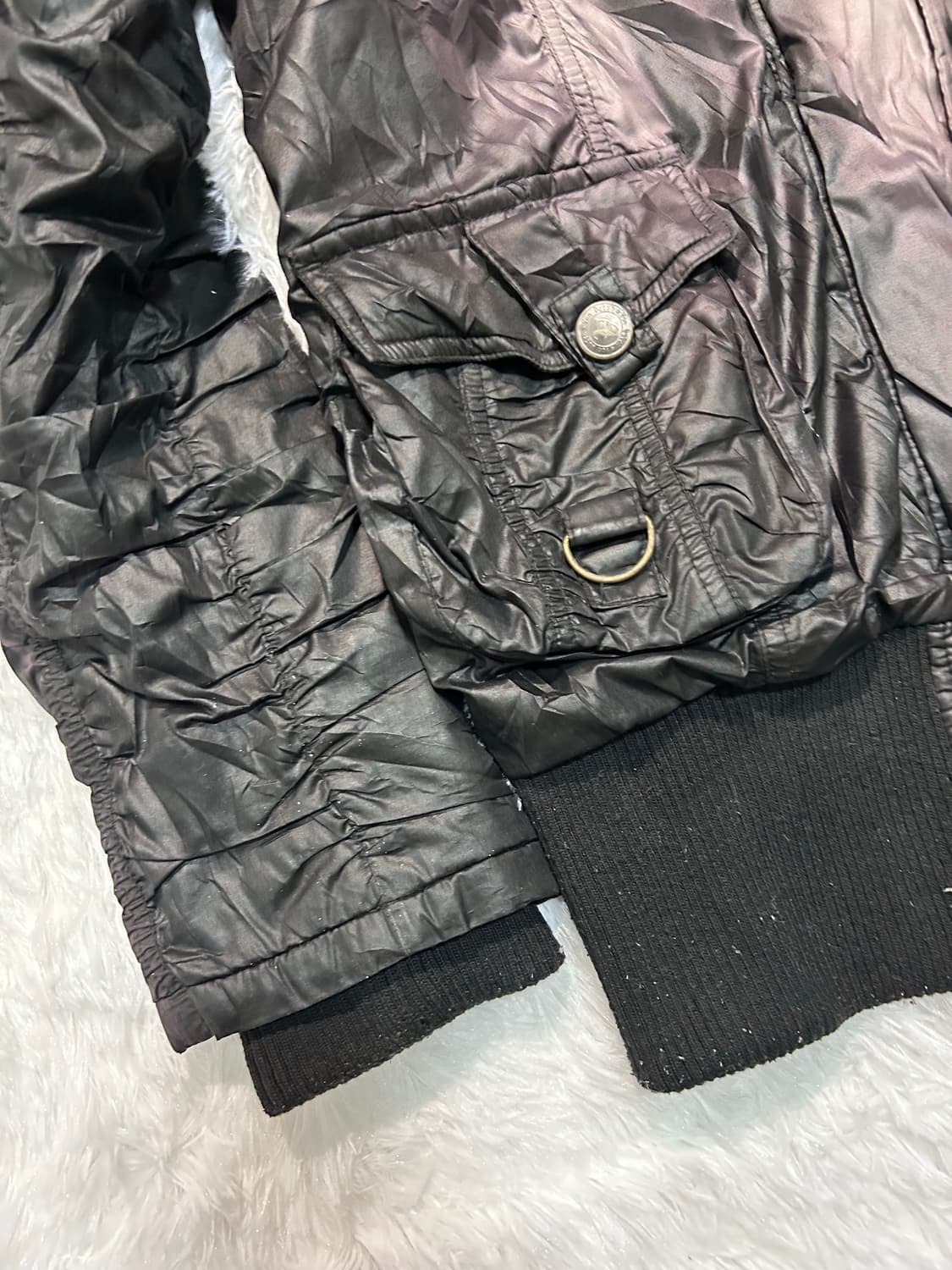 Von Dutch y2k grunge shirring parka 상품이미지4