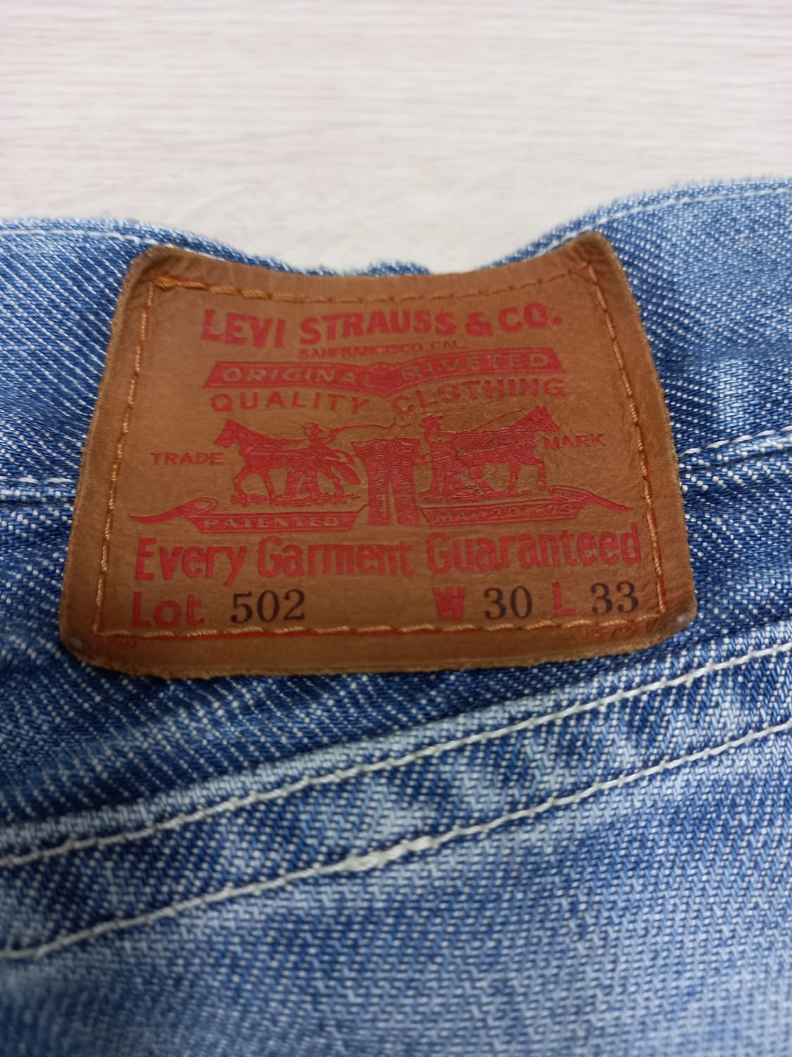 28 05's 리바이스502 워싱 일자진 연청 28-902 상품이미지5