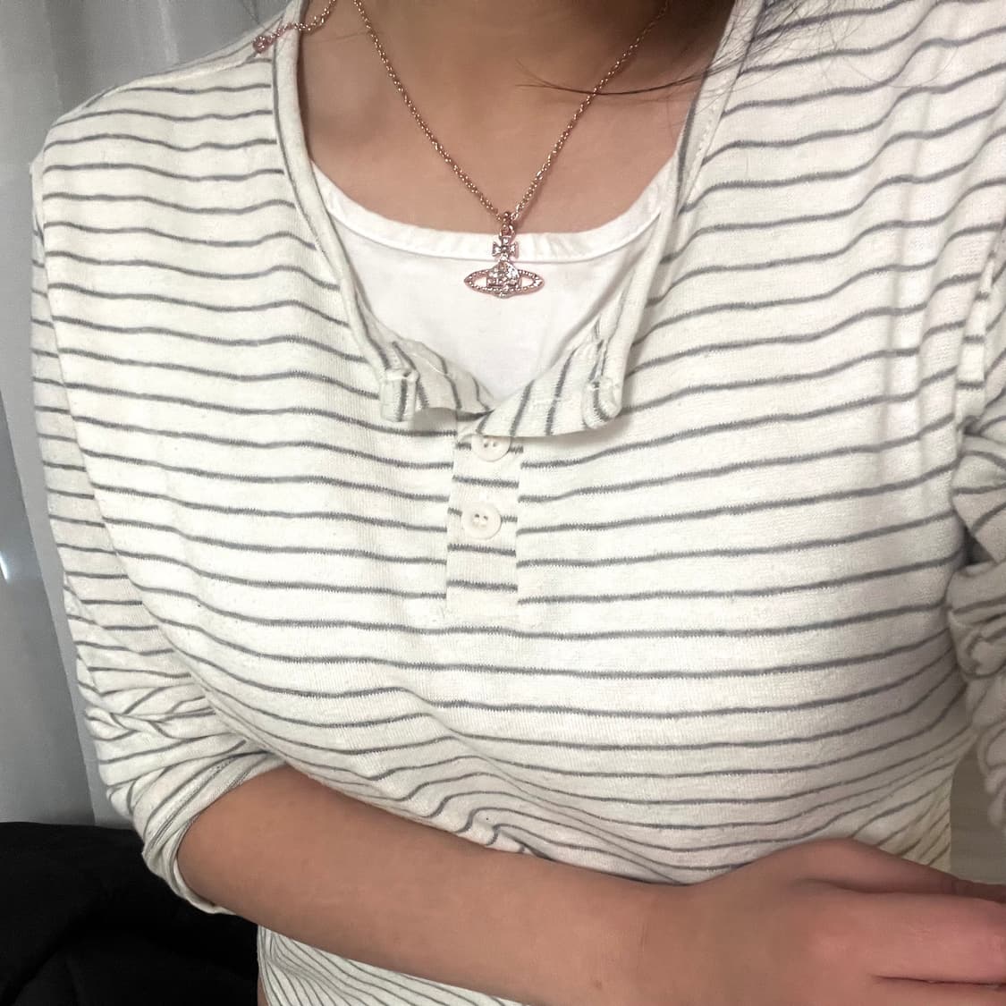 비비안웨스트우드 메이페어 바스 릴리프 목걸이 로즈골드 상품이미지8