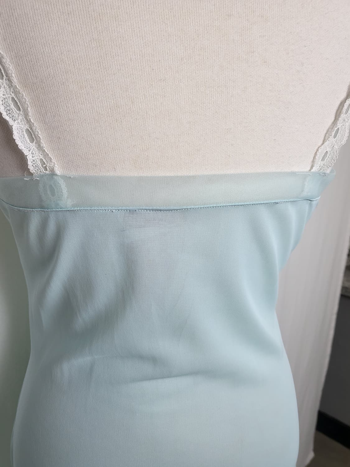 빈티지 아이스 블루 레이스 슬립 원피스 상품이미지5