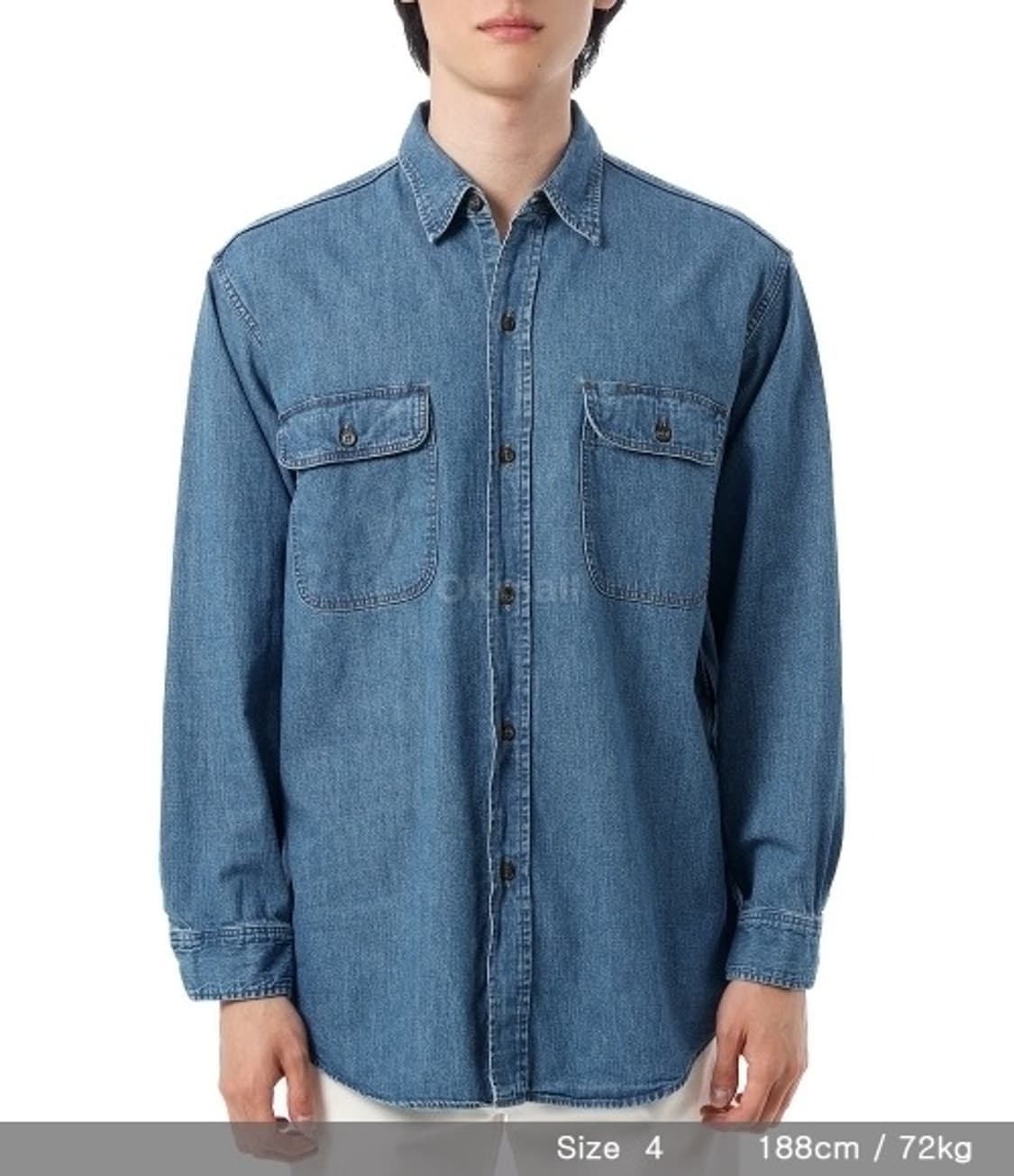 오어슬로우 데님 워크 오버 셔츠 4사이즈 (105-110) 상품이미지3