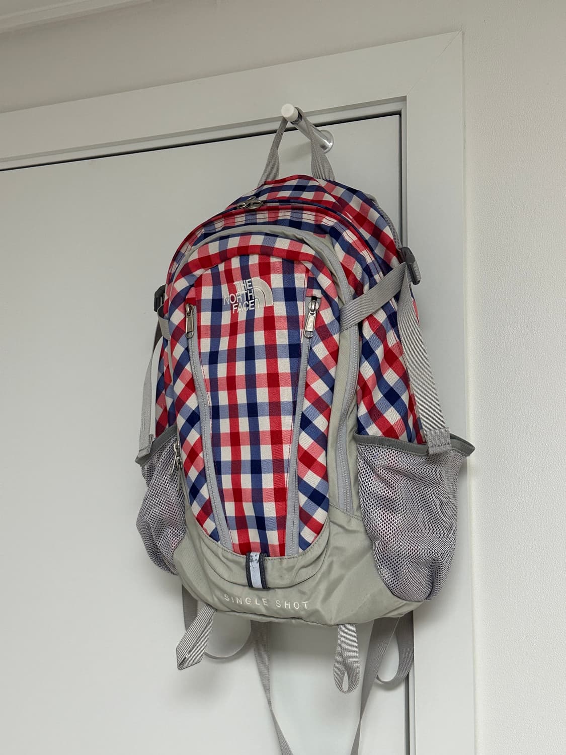 노스페이스 깅엄 체크 싱글샷 백팩 상품이미지2