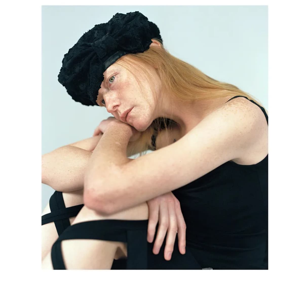 어썸니즈 모자 > BOWL BERET_RIBBON_CLOUD BLACK 상품이미지1