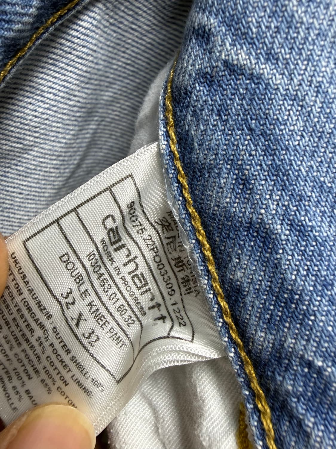 칼하트wip 더블니 팬츠 32x32 상품이미지3