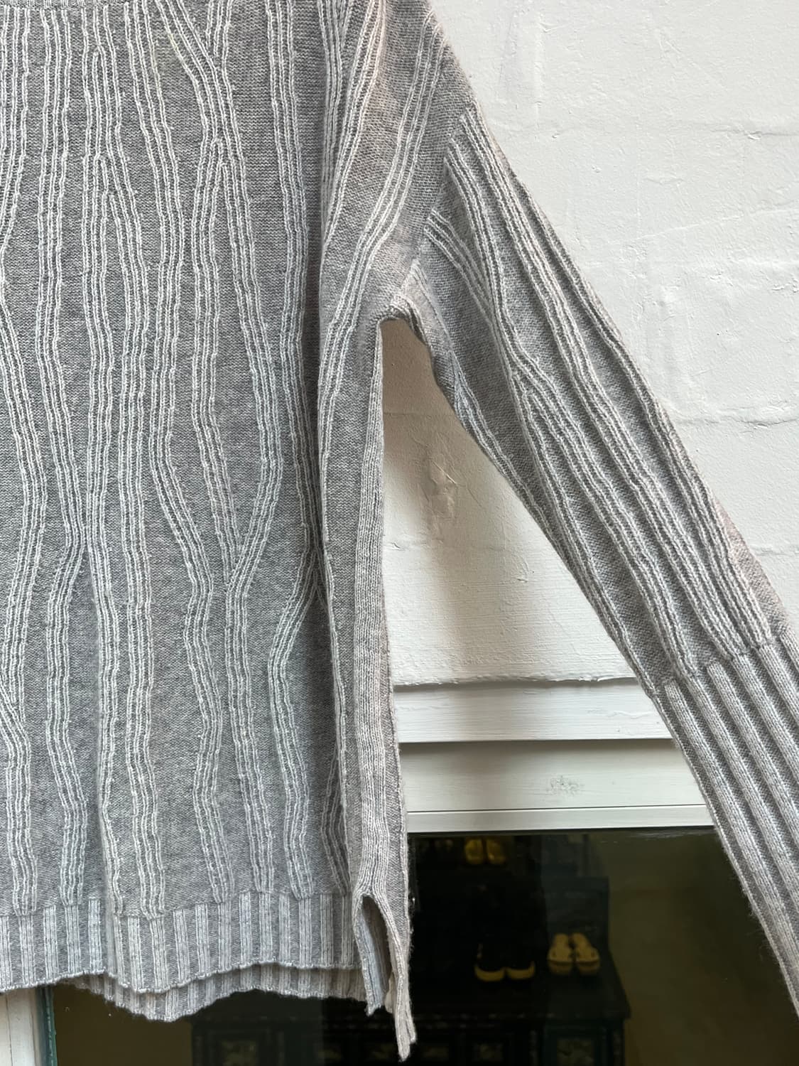 Vince 울 캐시미어 리브 니트 스웨터 XS 상품이미지3