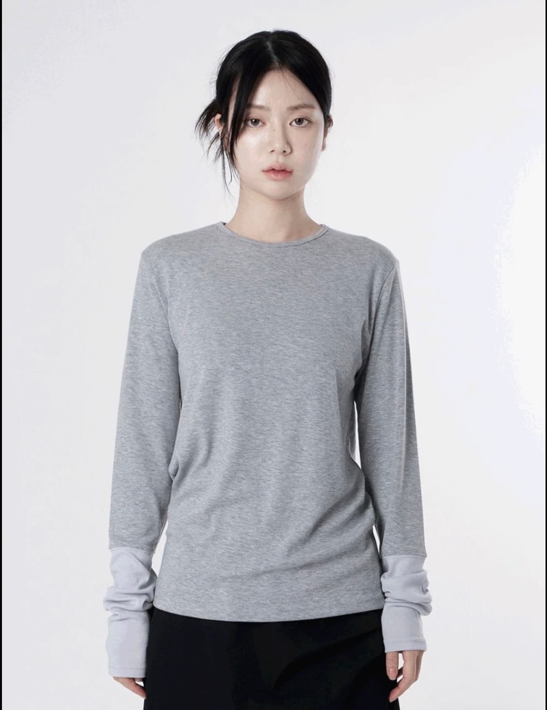 우화 WOOHWA BLOCK LONG SLEEVE TOP 상품이미지1