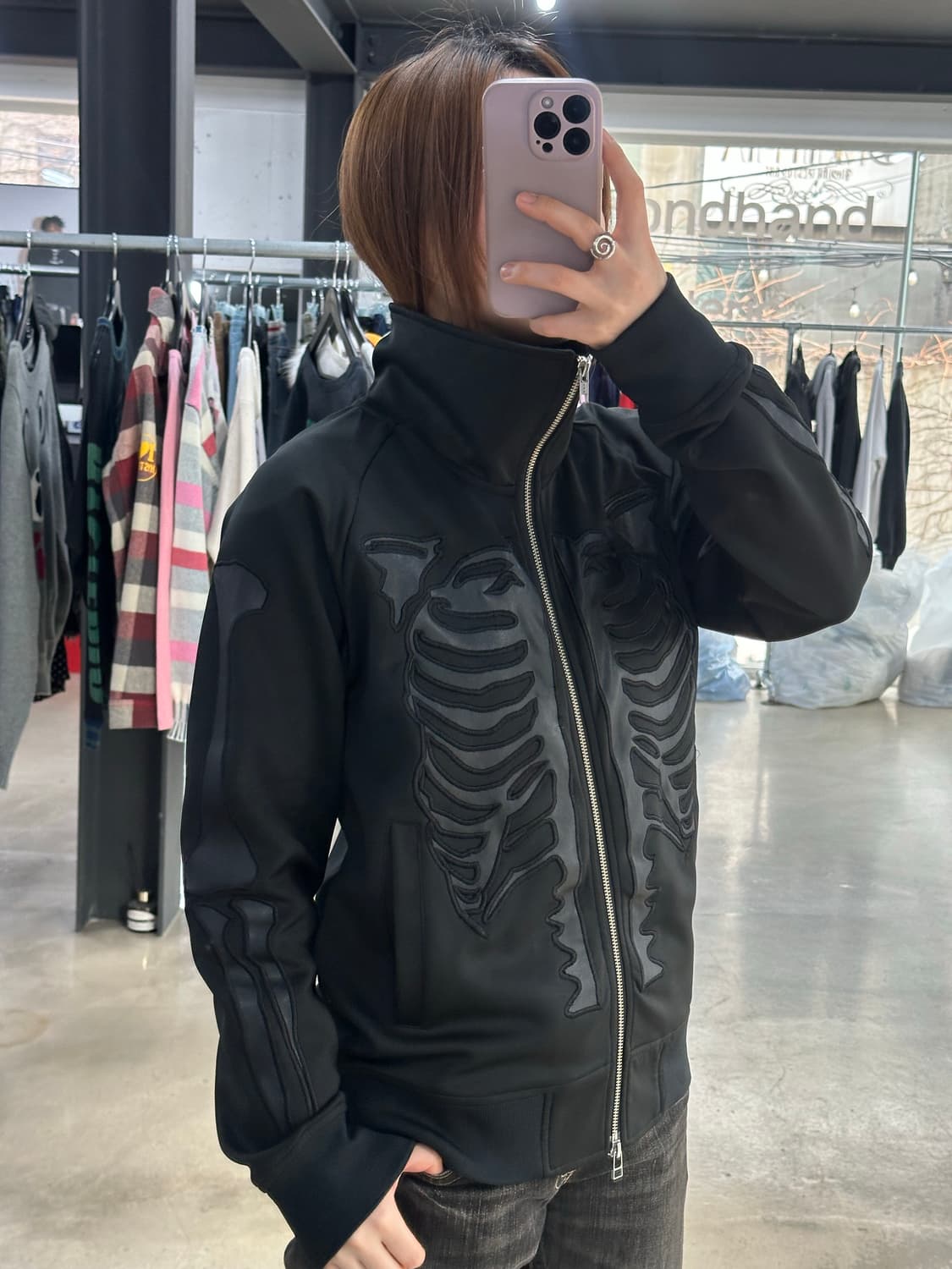 벤슨 본 하이넥 스켈레톤 투웨이 져지집업 상품이미지3