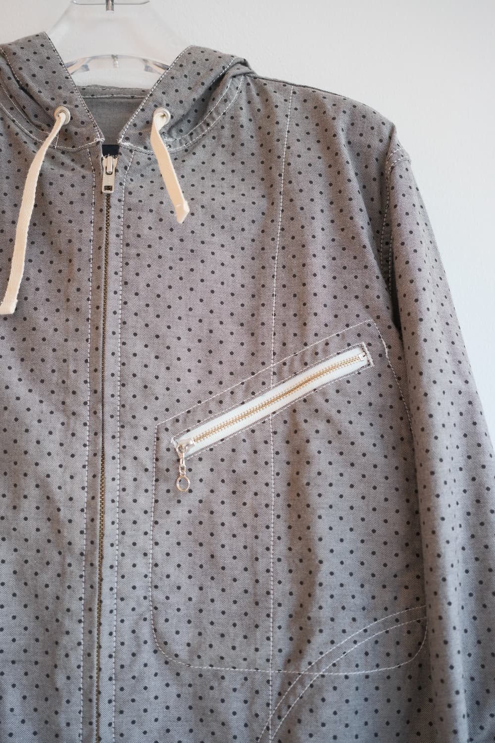 Dot pocket hood zip-up jacket 상품이미지6