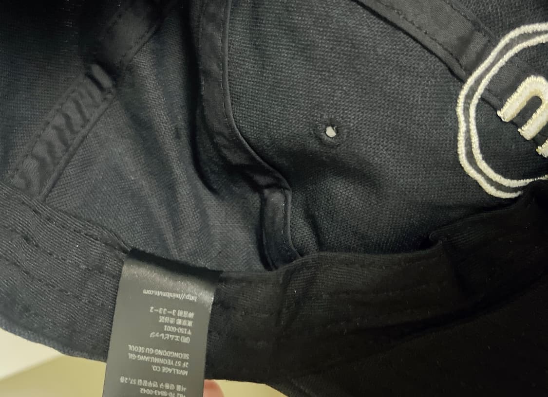 미닛뮤트 모자 볼캡 블랙 정품 상품이미지6