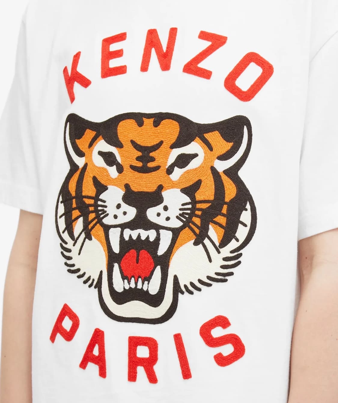 겐조 KENZO 타이거 자수 티셔츠 화이트 M / 미착용급 / 풀자수 상품이미지3