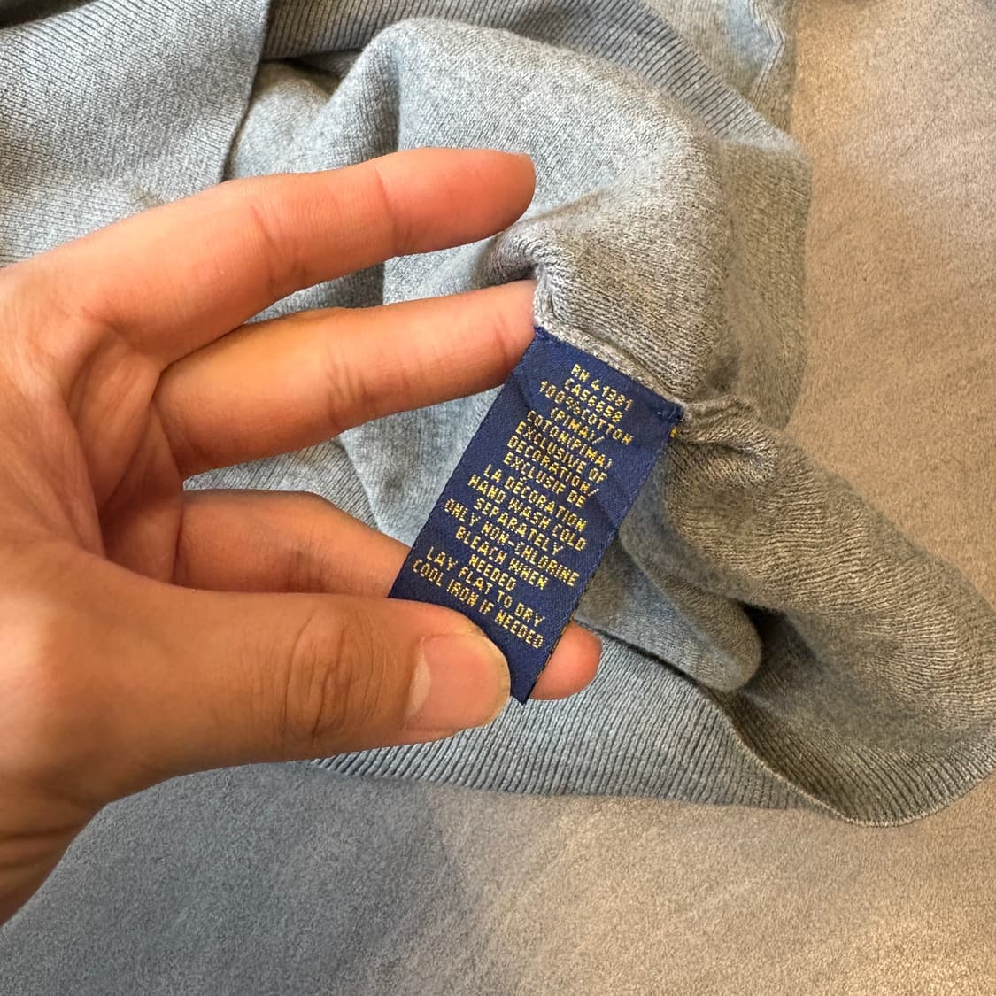 폴로 정품 그레이 피마 코튼 니트 상품이미지9