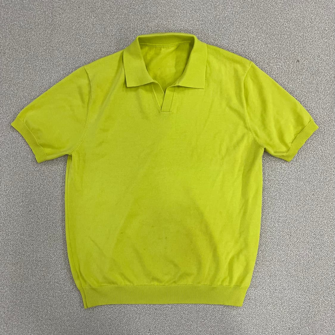 실측확인 빈티지 오픈카라 반팔 니트 0225M2 상품이미지1