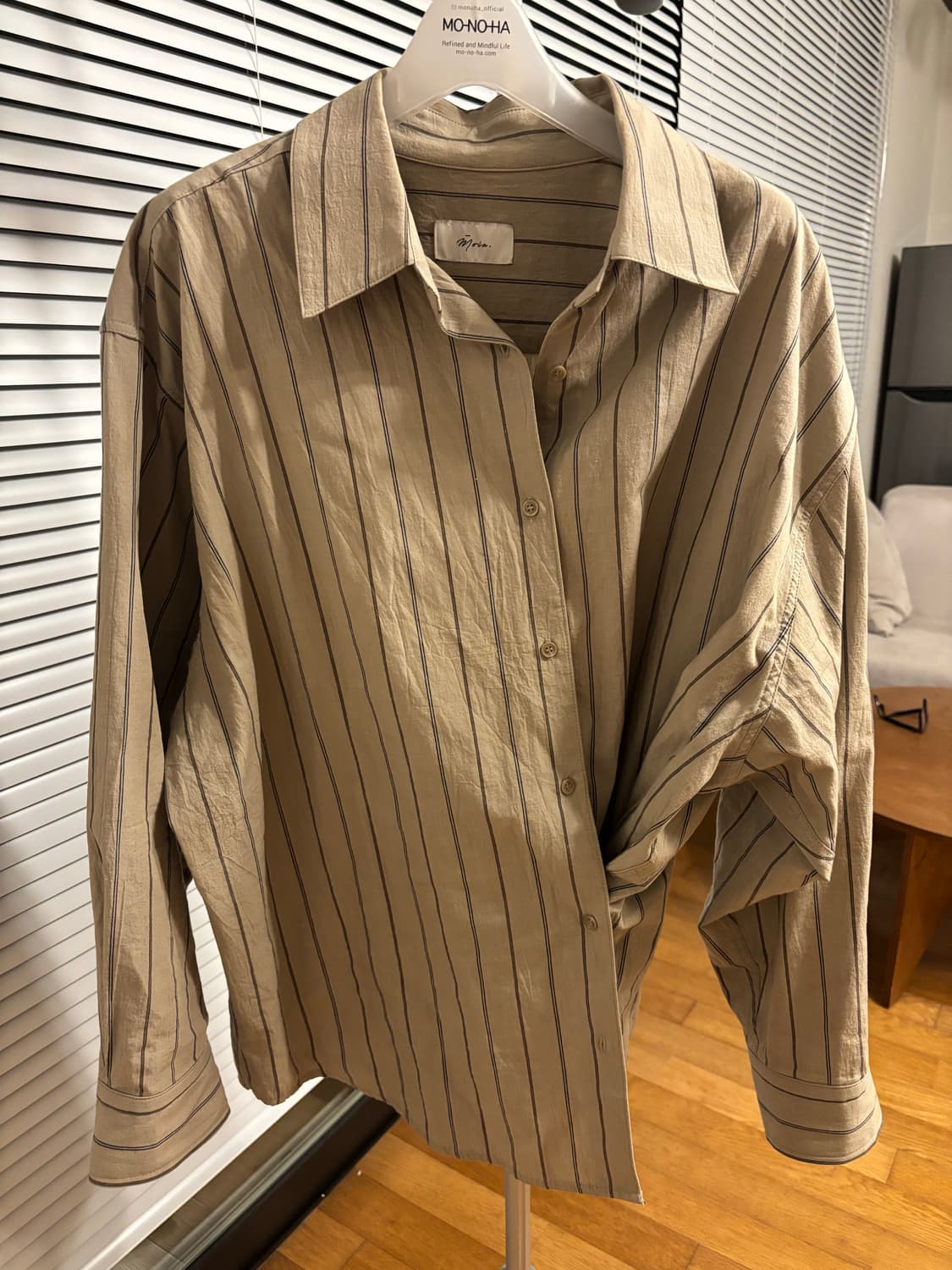모이아 셔츠 vintage st shirt (ash stripe) 상품이미지7