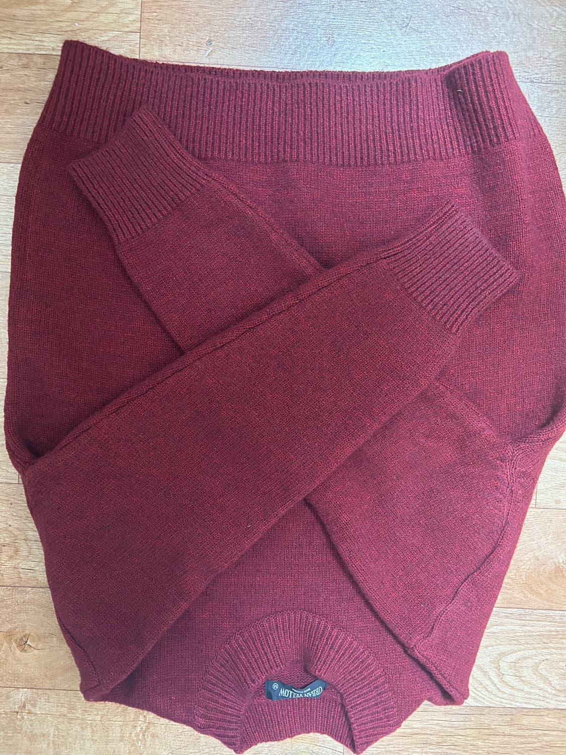 버건디 그레이 크롭니트 상품이미지2