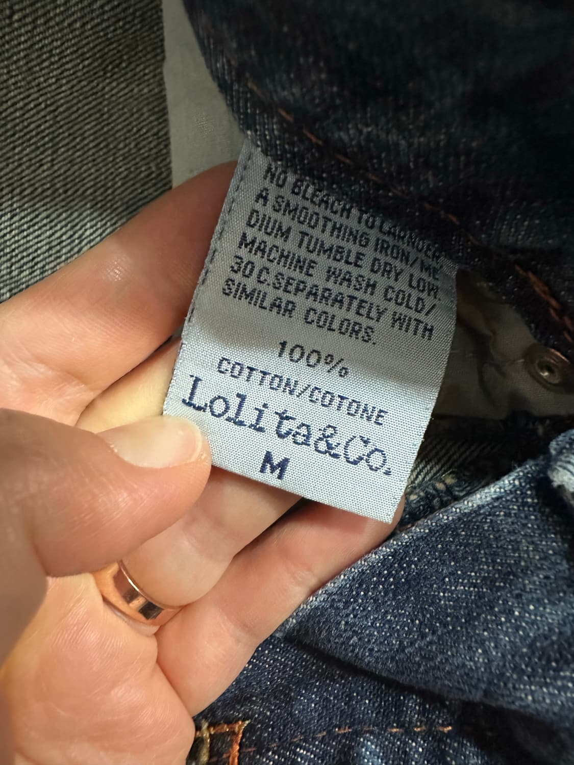 Y2K Lolita denim 워싱 7부 데님팬츠 28사이즈 상품이미지10