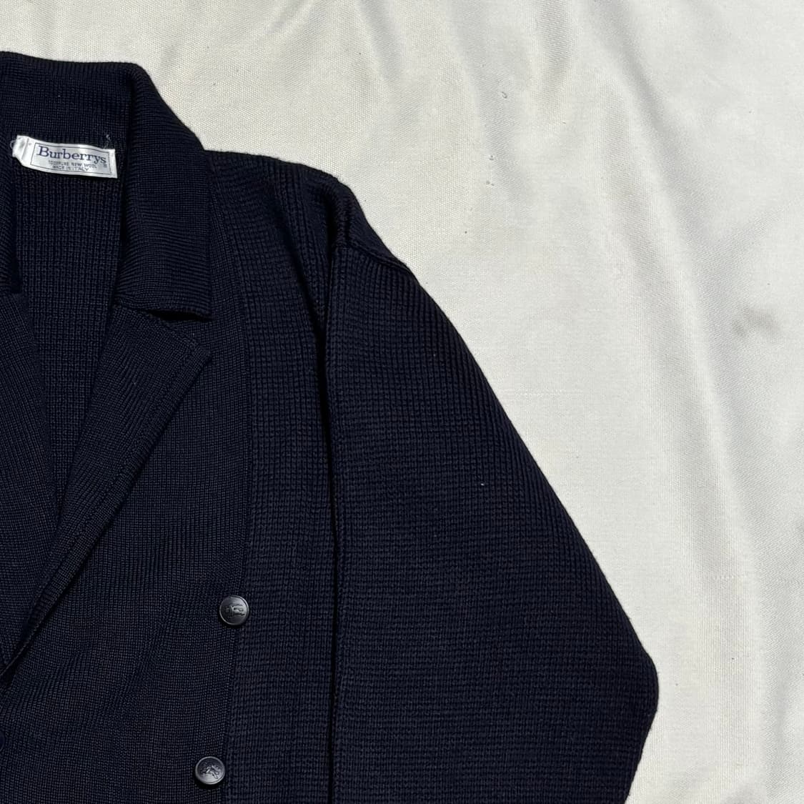 S 버버리 더블 브레스티드 네이비  니트 가디건 상품이미지1