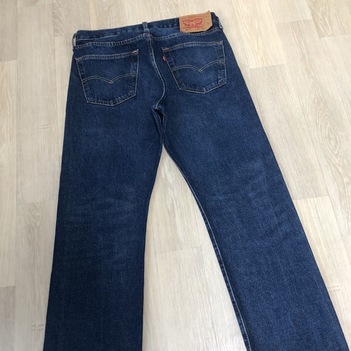 (34) 리바이스 Levi's 501 스트레이트핏 워시드 중청 데님 상품이미지6