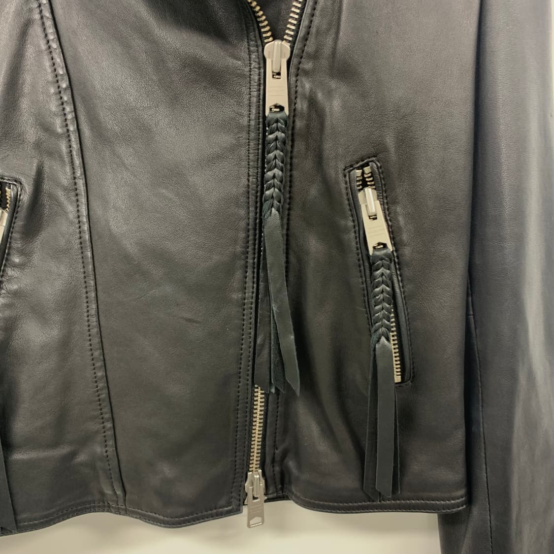 올세인츠 블랙 양가죽 레더 자켓 상품이미지5