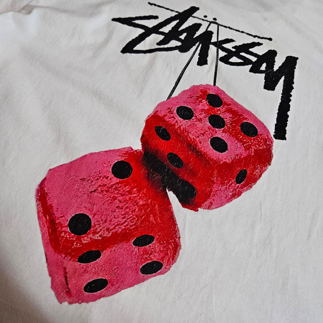 스투시(STUSSY) 퍼지 다이스 반팔 티셔츠 2XL size 상품이미지3
