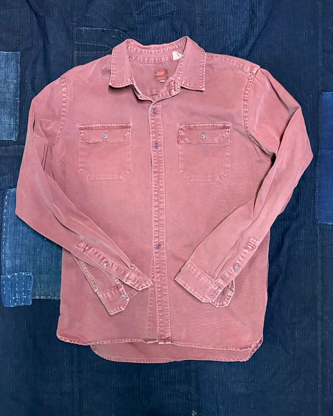 리바이스 가먼트다잉 코튼 셔츠 L 상품이미지1