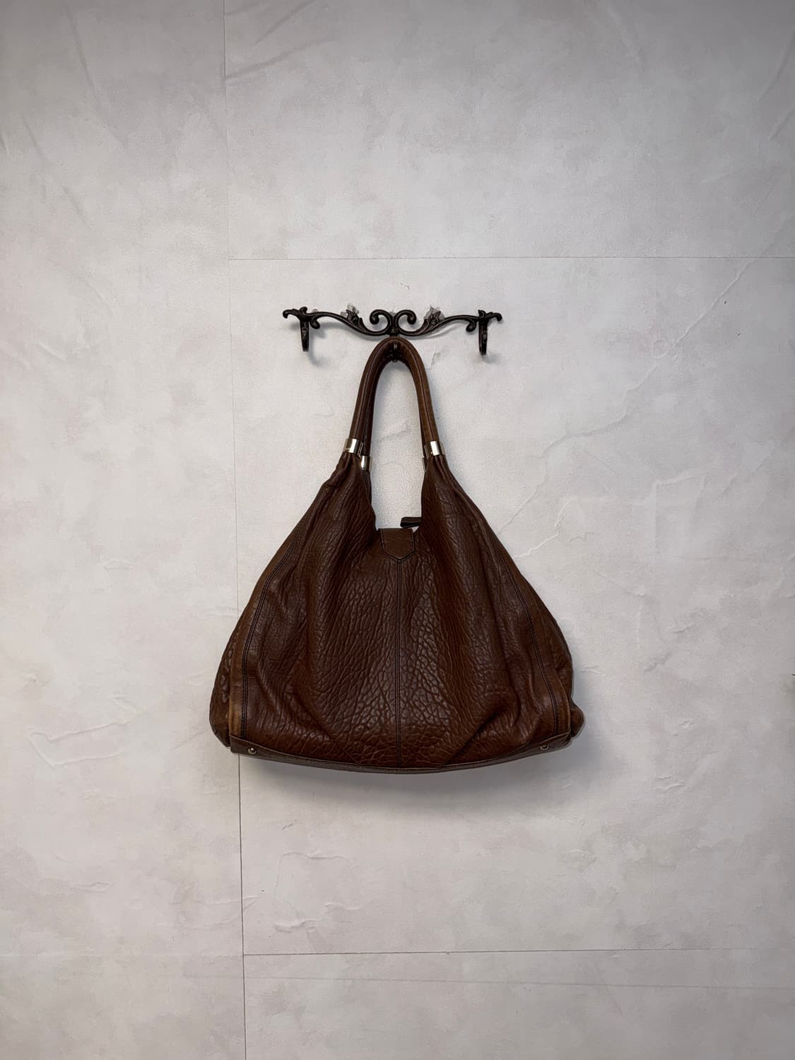 Daks brown zipper buckle tote bag 상품이미지5