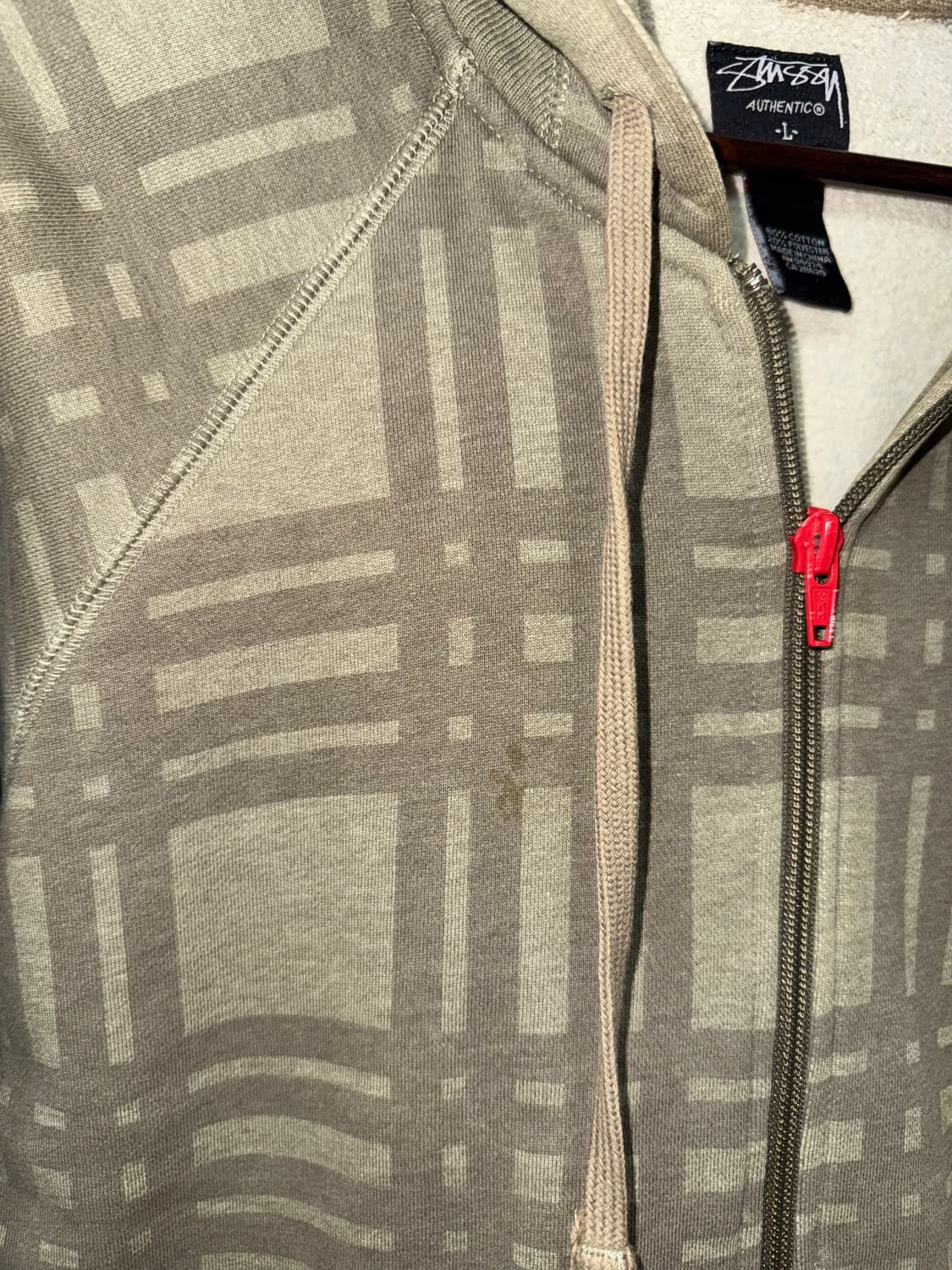 스투시 기모 체크 후드집업  상품이미지5