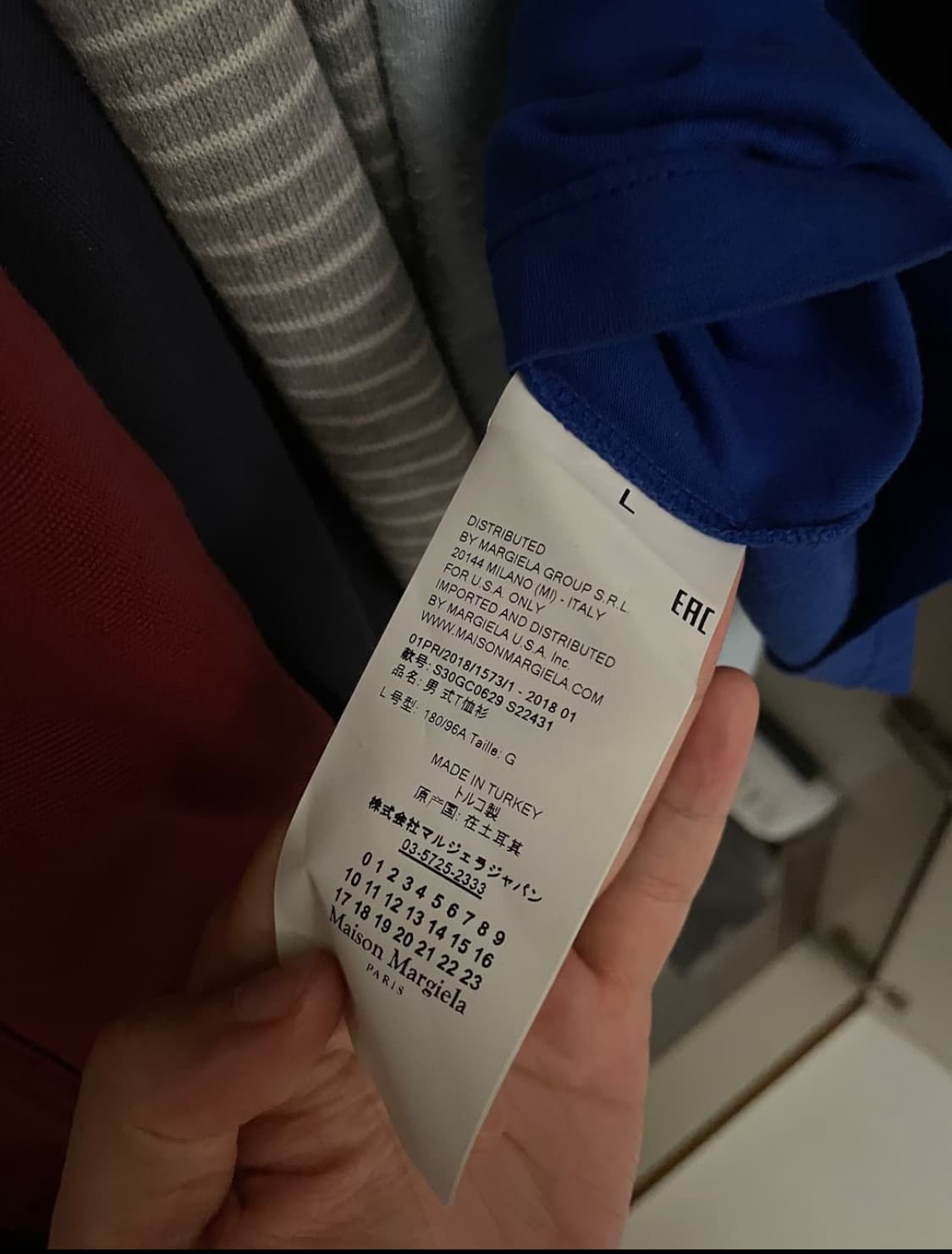 마르지엘라 블루 티셔츠 라지 상품이미지3