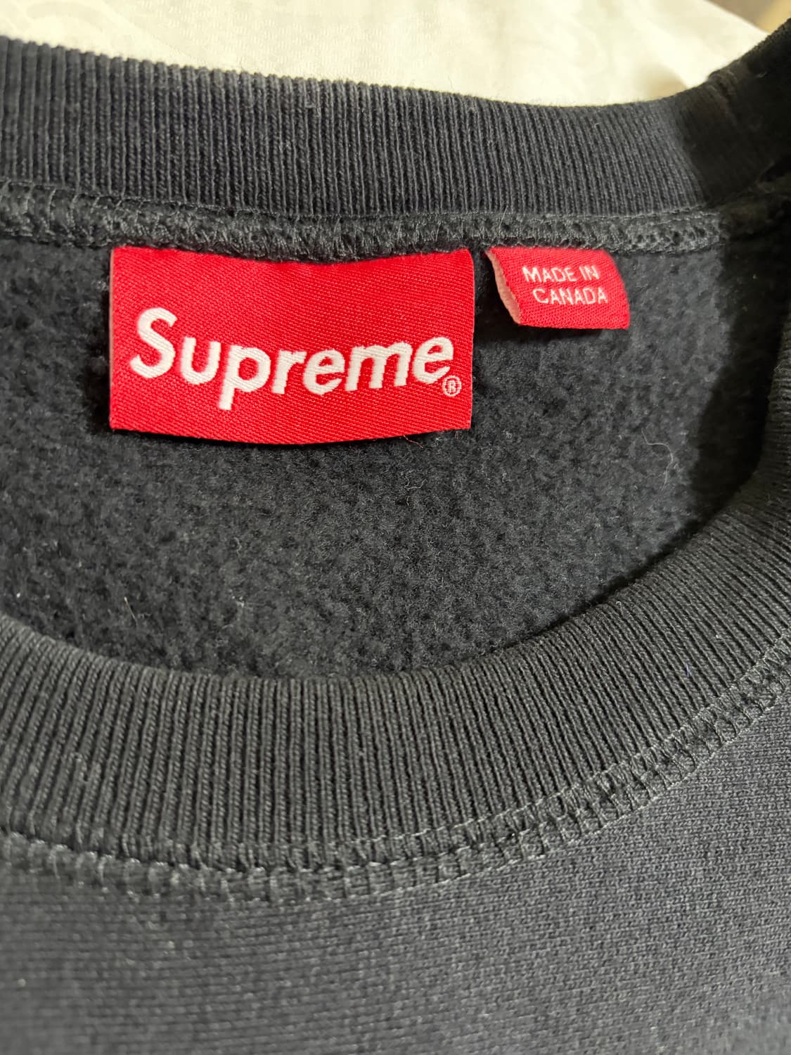 15FW 슈프림 박스로고 크루넥 블랙 상품이미지2