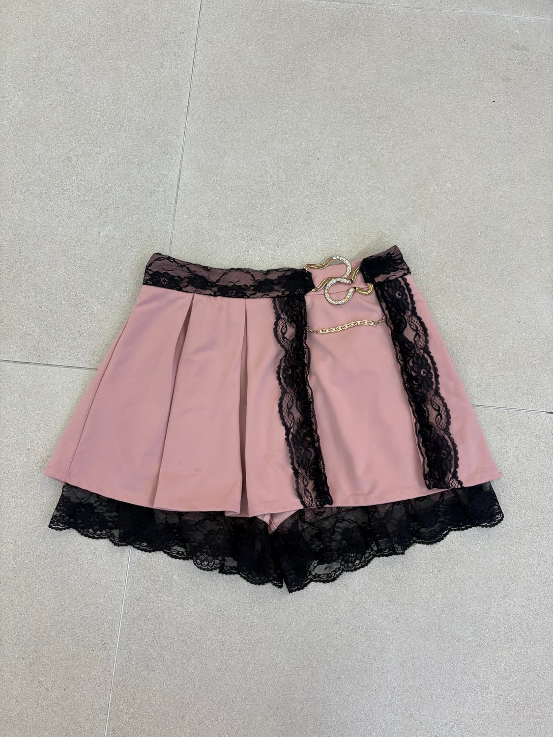 핑크 레이스 큐빅 숏츠 상품이미지1