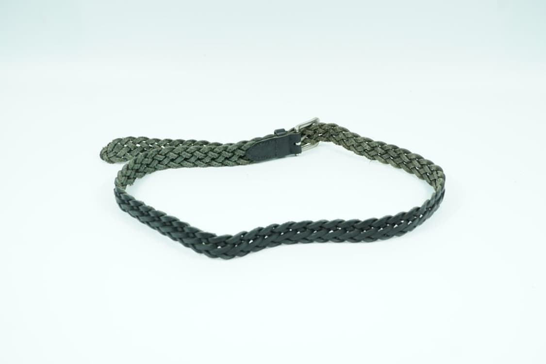 아메카지 클래식 레더 짜임 블랙 위빙 벨트 상품이미지3